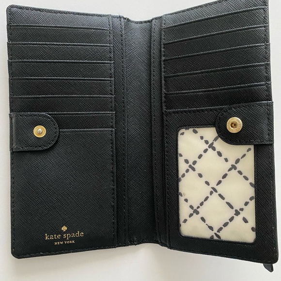 Kate Spade ♠️ Black Saffiano Leather Wallet - Picture 3 of 4